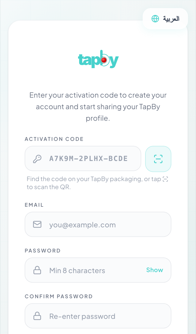 Activate your TapBy